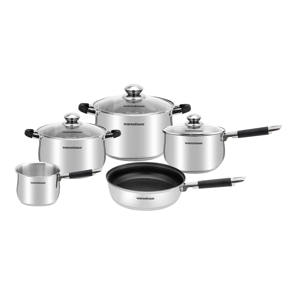 Juego de Ollas y Sartenes Esfera Inox 8 Piezas Warenhaus