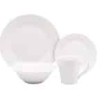 VAJILLA PORCELANA REDONDA BLANCA 16PCS WARENHAUS