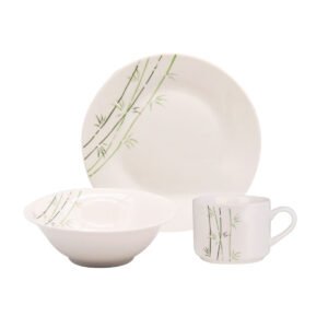 Vajilla Porcelana Redonda 12 Piezas Warenhaus