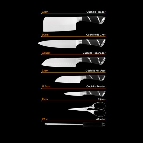 Set de Cuchillos Acero Inoxidable Warenhaus - Imagen 3