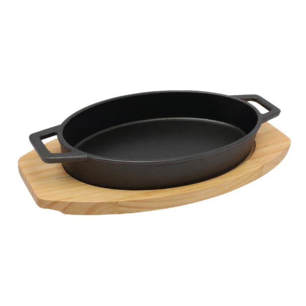 Paila Hierro Fundido + Base de Madera